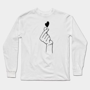 korean gesture of love and friendship Long Sleeve T-Shirt